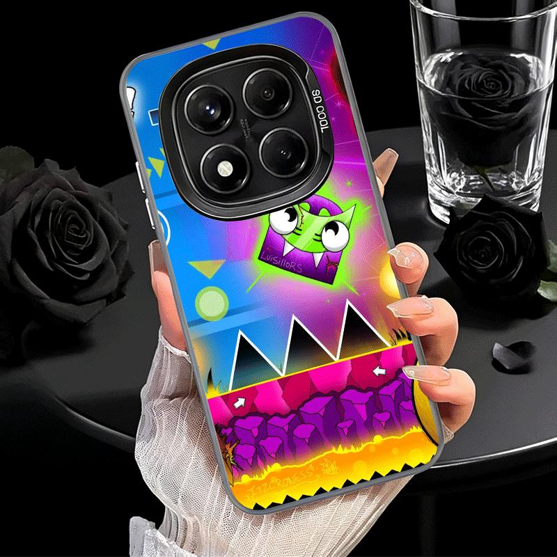 Мягкий чехол для телефона Geometry Dash для Xiaomi Redmi Note 13 14 15 Pro Plus 12S 12 11S 11 11T 10S 10 Ударопрочный задний корпус