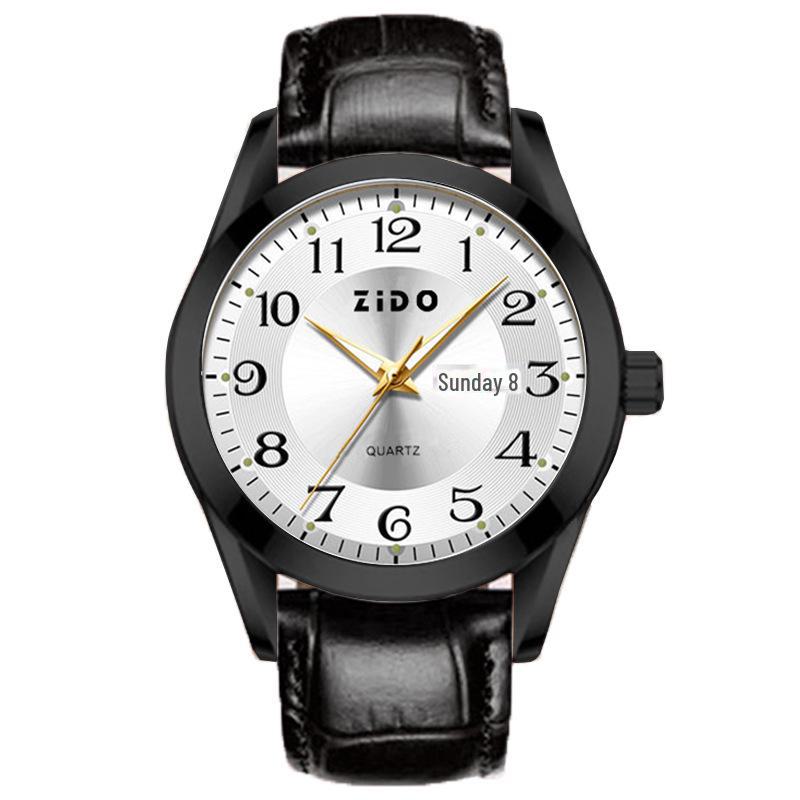 Zido роскошные кварцевые водонепроницаемые мужские часы с крупными цифрами для пожилых людей