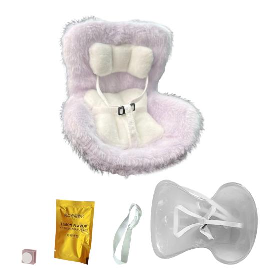 Плюшевое кукольное автокресло с зажимом для вентиляционного отверстия, настольная подставка, мягкая пушистая подушка, ремни безопасности, симпатичное украшение для автомобиля для коллекционеров и поклонников