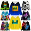 Angry Geometry Dash Hoodie Children Clothes Kid Girl Boy Sweatshirt Manga Hoody Baby Casual Pullovers Sportswear Clothing