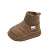 Children's Bread Cotton Shoes 2025 Winter New Boys and Girls Cotton Boots Piled Warm Leather Boots Thickened Snow Boots Foreign Trade