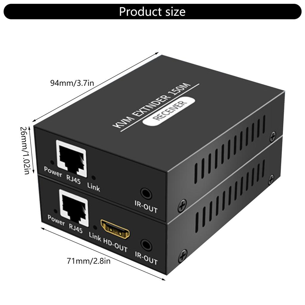 HDTV KVM USB-удлинитель 150 м, 3 USB-порта, Plug and Play для клавиатуры и мыши, USB через Ethernet, передатчик и приемник