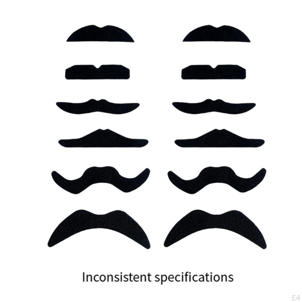 12 Pieces Halloween Mustache Set Costume Accessory for Pretend Play