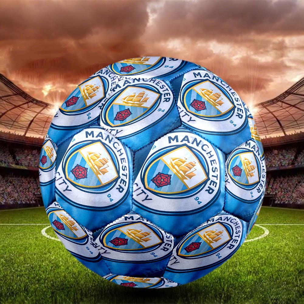 Football team City FC Print Size 5 Soccer Ball, Standard Match Football for Sports Game and Team Practice, Ideal Gift for Soccer Fans