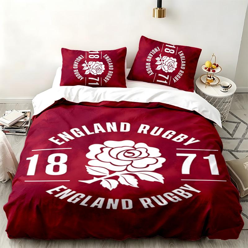 England rugby 3pc set Perfect for bedroom use Comfortable bedding set includes a duvet cover and two pillowcases Ideal birthday or Christmas gift
