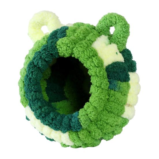 Winter Birds Nest Fluffy Parrot House Cute Flannel Cave Birdhouse with Ears Warm Parakeet Nest for Birdcage Budgerigars Cockatiel