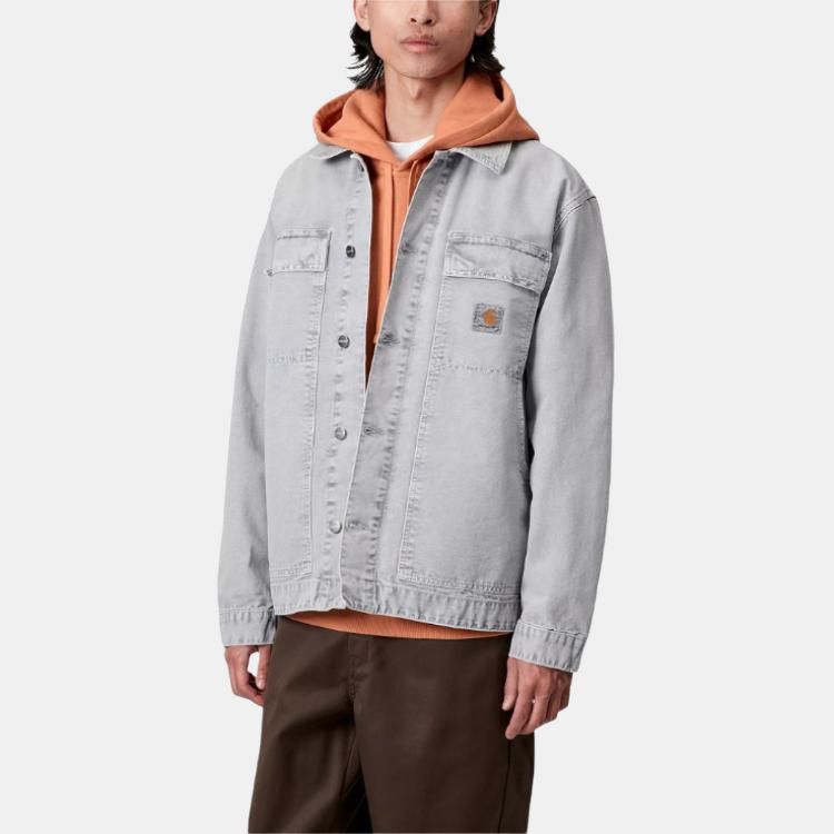Carhartt WIP FW25 OG Arctic Jacket Классическая Свободная На Пуговицах Двойной Карман Длинный Рукав Однобортная Джинсовая Куртка Мужские куртки I035817-89-5F