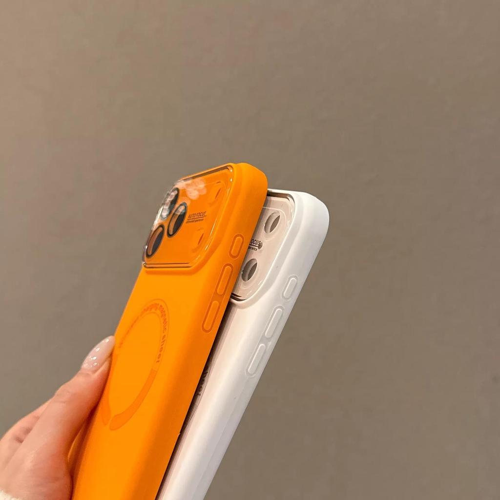 Магнитный силиконовый чехол Apple 17 Pro Max для iPhone с ощущением кожи и большим окном