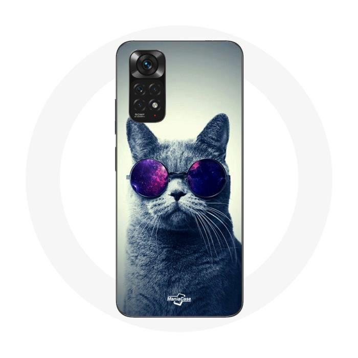 Coque pour Xiaomi Redmi Note 11 4G Chat lunettes Style