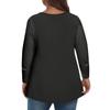 Womens Plus Size Tops Long Sleeve Shirts V Neck Casual Clothing Clothes Solid Color Tops