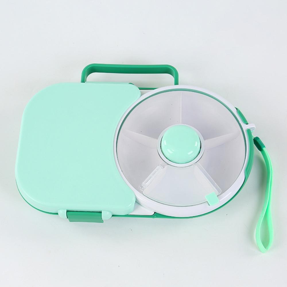 With 5 Compartments Rotating Lunch Boxes Moisture-Proof Rotating Snack Container Snack Spinner