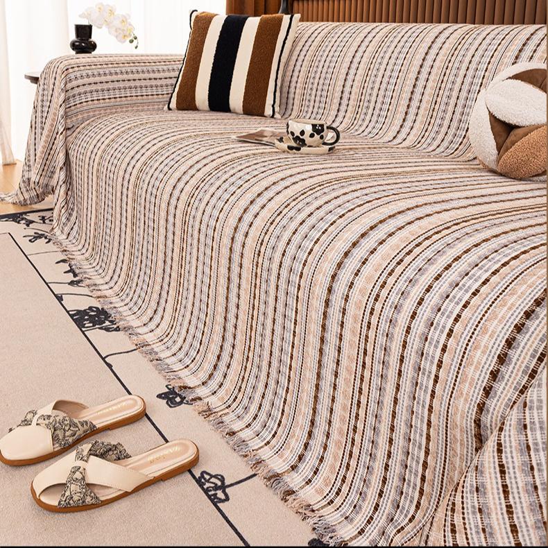 1 шт. Богемский плед в полоску с геометрическим узором, всесезонный, многофункциональный, для дивана, кровати, автомобиля, путешествий, мягкий, уютный, декоративный акцент