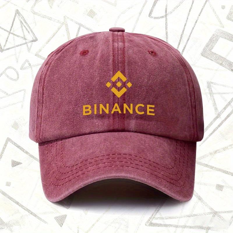 Кепка в винтажном стираном стиле Binance, подходит для мужчин и женщин, с прямым козырьком, принтом с надписью Binance, для ношения круглый год, повседневная