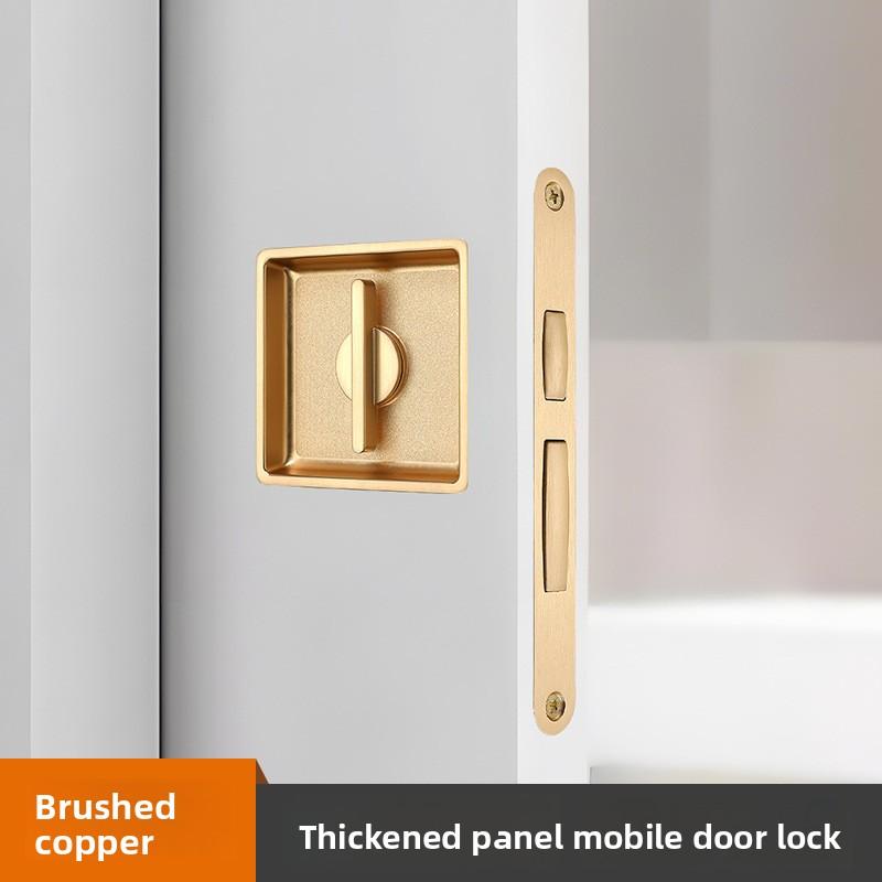Invisible Pocket, Bedroom Sliding Door Lock, Movable Door Lock, Kitchen Bathroom Wooden Door, Embedded Door Handle Lock