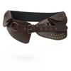 Retro Rivet Wide Waist Belt for Women's Street Fashion Black Waist Bag Decoration Versatile Punk Style Waist Cover