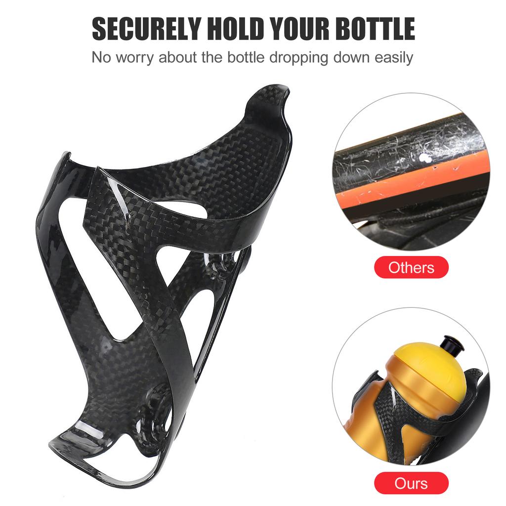 C-Fiber Cage Bike Water Bottle Holder Lightweight Durable Easy To Mount for 70-74mm Bottles