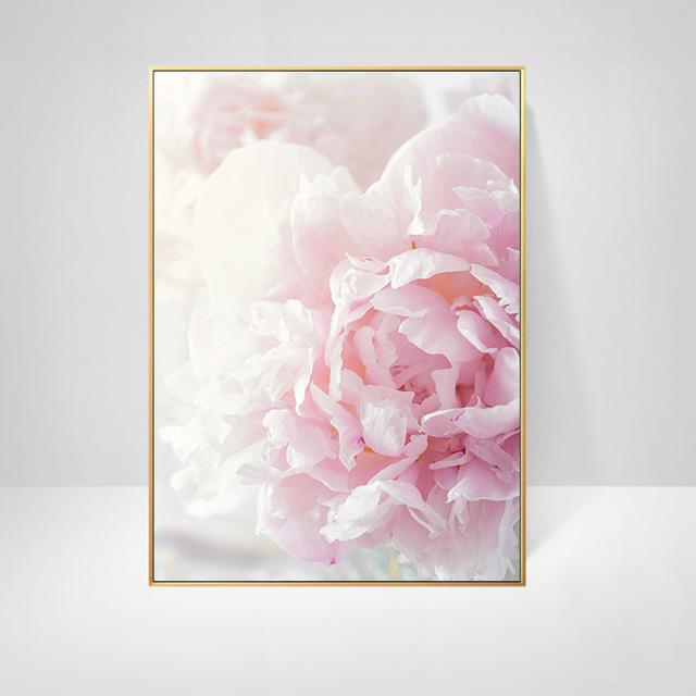 Pink Peony Canvas Painting Poster and Print Flower Letter Quote Nordic Wall Art Floral Picture Bedroom Decor Home Decoration Art