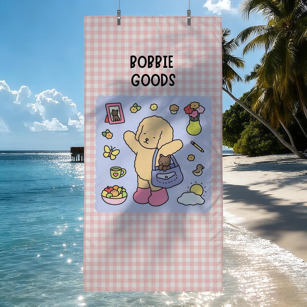 B-Bobbie G-Goods Мультяшные милые Полотенца Быстросохнущие Пляжные полотенца Подходят для Бассейнов Кемпинга Йоги и Тренажерного зала