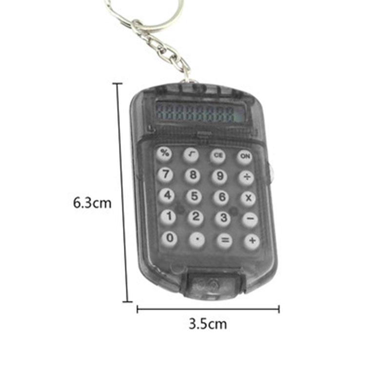 Мини-калькулятор Милый мультяшный с брелоком 8-значный дисплей Портативный карманный калькулятор