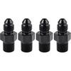 EVIL ENERGY 6AN Male Flare to 3/8" NPT Pipe Fitting Adapter Aluminum Straight Black 4PCS