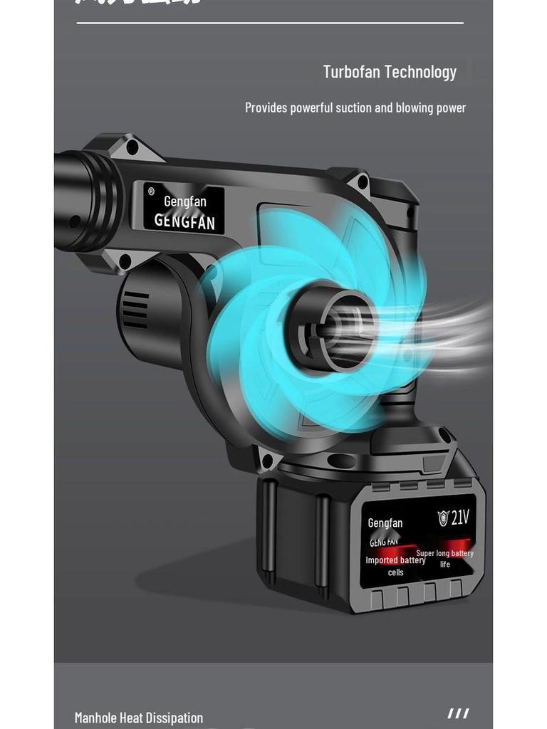 Rechargeable German-style High-Power Blower: Hair Dryer, Dust Cleaner & Fire Starter