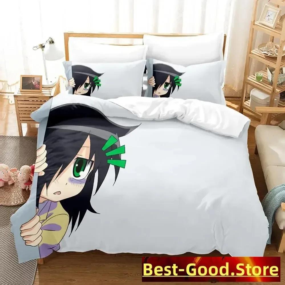 Watamote Комплект постельного белья Пододеяльник Простыня Печатный комплект для кровати Наволочка Кровать Полный Queen King Размер Одеяло Спальня