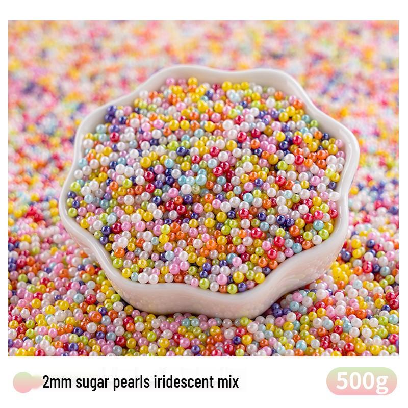 500g Colorful Edible Sugar Pearls for Cake & Ice Cream Decoration