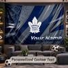 Wall Hanging Tapestry Custom NameToronto Maple Leafs Pattern Personalized Printed Fabric Wall Decor