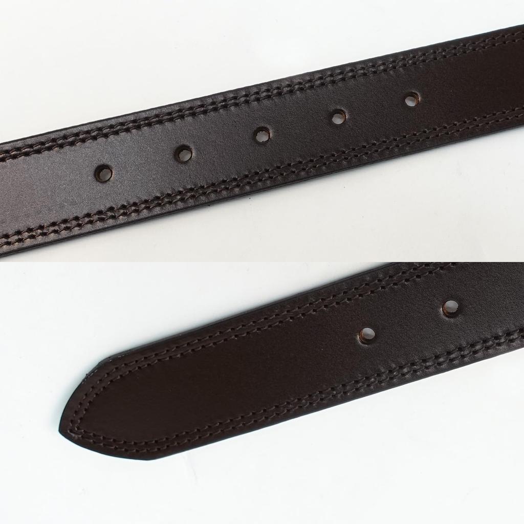 EDWIN 35мм Сделано из коровьей кожи Темный Ширина х Длина 116см Мужской ремень, 118см, Япония, Двойная прострочка, Кожа, Коричневый, 22269286, 3.0см