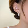 Серьги-кольца с белым цирконом кубического циркония, принцесса, для женщин, роскошные, золотого цвета, круглые, повседневные, для вечеринок, подарок KTJ