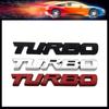 3D TURBO Metal Sticker Car Body Emblem Decal Electroplating Zinc Alloy Car Tailgate Badge Decoration Auto Accessories
