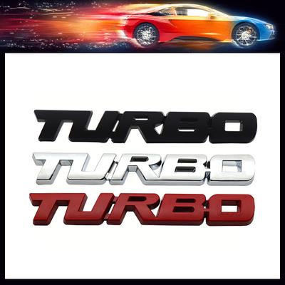 3D TURBO Металлическая наклейка Эмблема на кузов автомобиля Декаль Гальванизированный цинковый сплав Значок для задней двери автомобиля Украшение Автоаксессуары