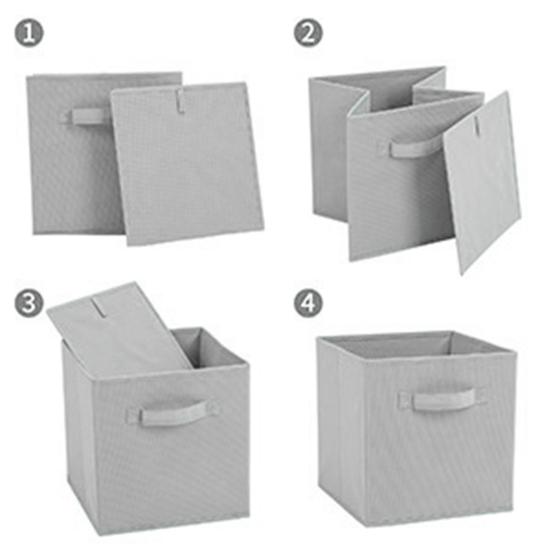 Fabric Storage Cube with Handle Large Capacity Easy Access Foldable Heavy-Duty Toys Clothes Storage Box Organization Accessory