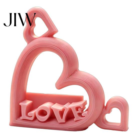 Подарок для пары на годовщину, Фоторамка-сердце с тиснеными буквами LOVE, 3D-печатный вертикальный слот, Свадебный знак на стол, Декор для стола, Фото