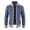 Men's Casual Autumn Winter Zipper Sweater Stand Collar  Cardigan Tops Sweater Blouse Coat