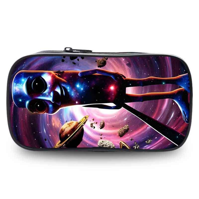 Kids Cartoon Pencil Case Elementary School Students Oxford Fabric Stationery Bag Durable Cute Design