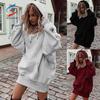 2019 Ms. Color Hooded Hooded Loose Long-sleeved Thick Sweater Women