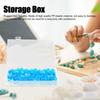 4pcs Transparent Transparent Plastic Box PP Storage Container Hinged Cover Box  Office Supplies