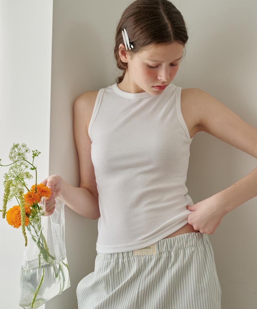 LOSSYROW Summer Stripe Long Pants Sky Blue