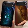 Обои Космическая Туманность Для iPhone 11 Pro 12 13 mini 14 15 Pro Max 16 E 17 Air XS Max XR 8 7 Plus SE 5 6 Черный Стеклянный Чехол для Телефона