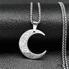 Исламский кулон в виде полумесяца, ожерелье для женщин и мужчин, нержавеющая сталь, арабская каллиграфия, Коран, ювелирное украшение, подарок