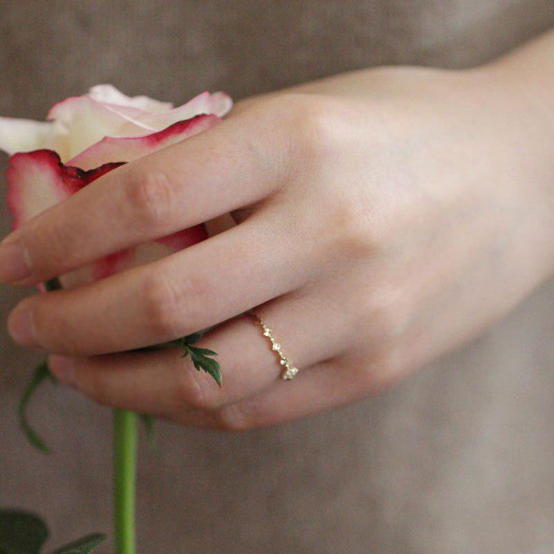 Кольцо с микро-инкрустацией из циркония в форме цветка, регулируемое, для женщин, темпераментное, для свадебного банкета