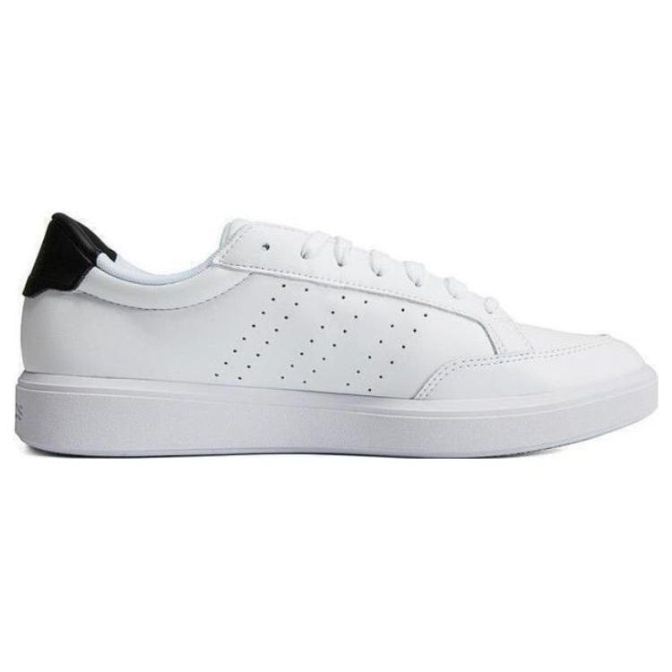 adidas Neo Nova Court Кожаные Нескользящие Прочные Дышащие Низкие Кеды для Скейтбординга Мужские Кроссовки Белые Черные H06238