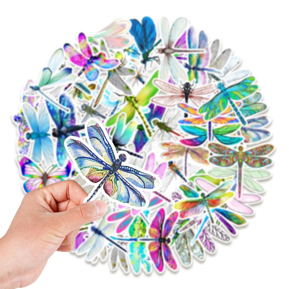 50 Dragonfly Graffiti Stickers Computer Mobile Phone Water Cup Travel Box Waterproof Stickers