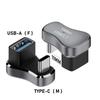 1 шт. Переходник USB Type C (папа) на Type C (мама), 20 Гбит/с, PD 140 Вт, Быстрая зарядка, Угловой 180 градусов, Адаптер USB C для аксессуаров Steam Deck