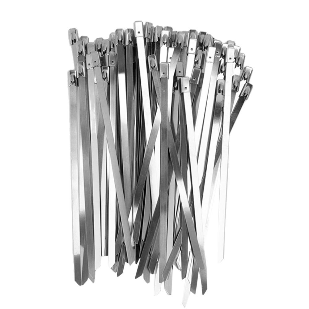 200 Pcs Self Locking Cable Tie Stainless Steel Self Locking Cable Tie Zip Tie Exhaust Wrap