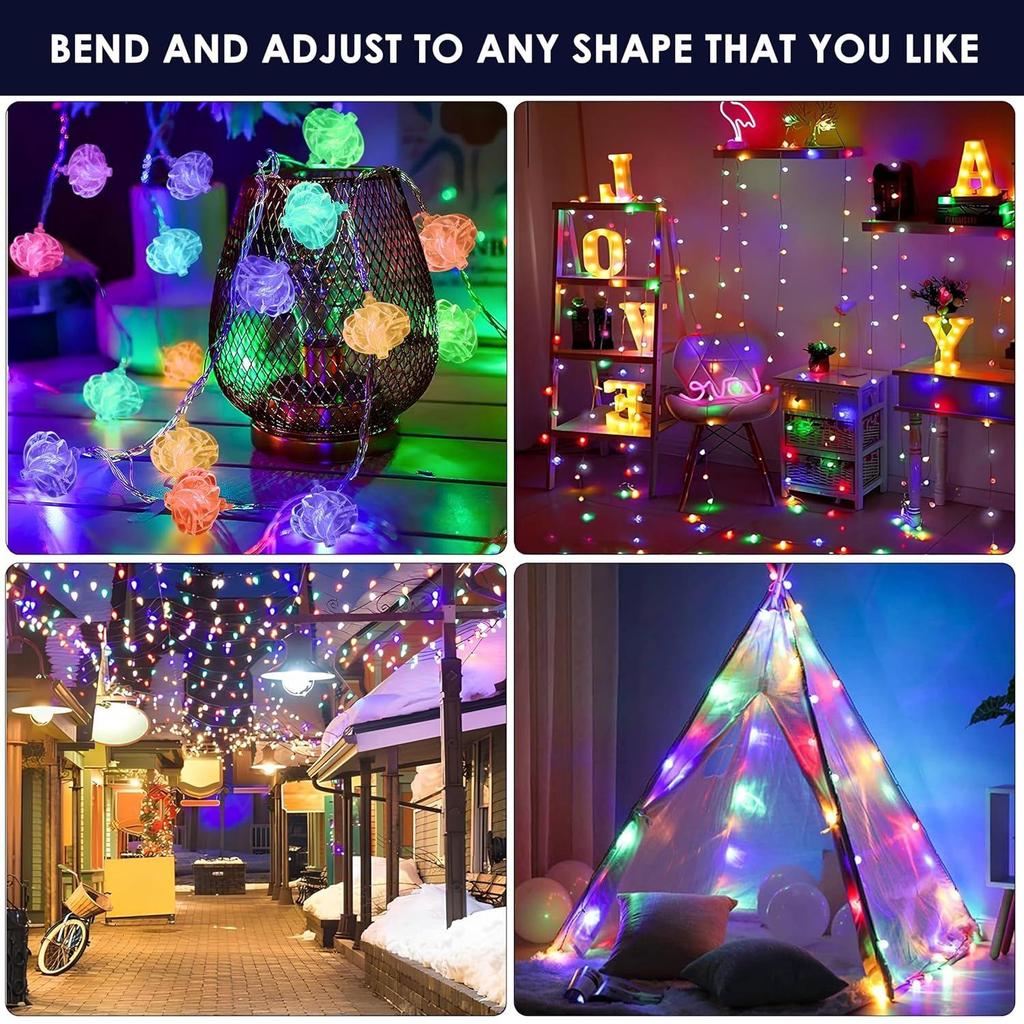Гирлянда - 14 светодиодных хрустальных шаров-цветков, 10 футов разноцветных сказочных огней для дома, мандира, комнаты для пуджи, украшения на Дипавали и Дивали, Рождество