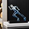 Male Runner Sculpture Abstract Resin Running Figurine Modern Home Decoration for