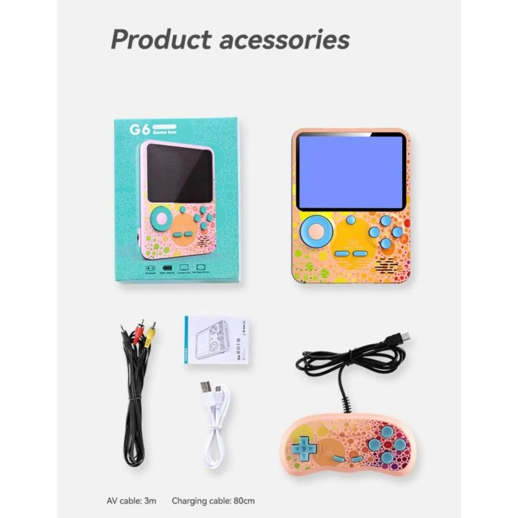 Игровая консоль G6 новейшая Macaron большая емкость портативный внешний аккумулятор ручная ретро игрушечная игровая консоль