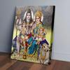 Hindu Elephant God Temple Hanging: High-Def Decorative Canvas Painting for Living Room or Corridor